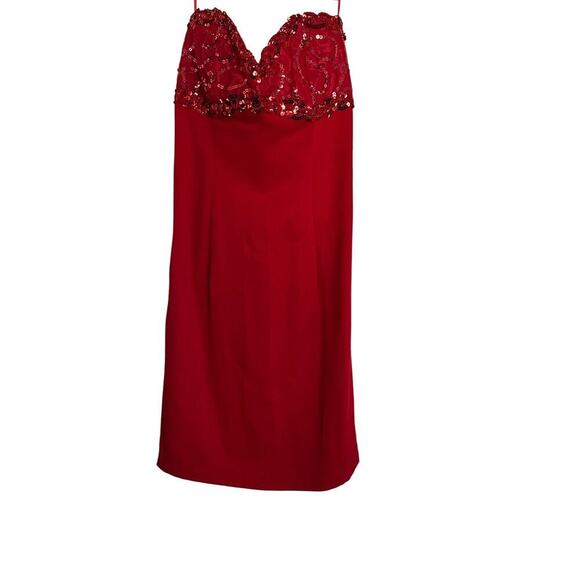 Vintage Jessica McClintock Gunne Sax red cocktail dress size 7 - Picture 2 of 10